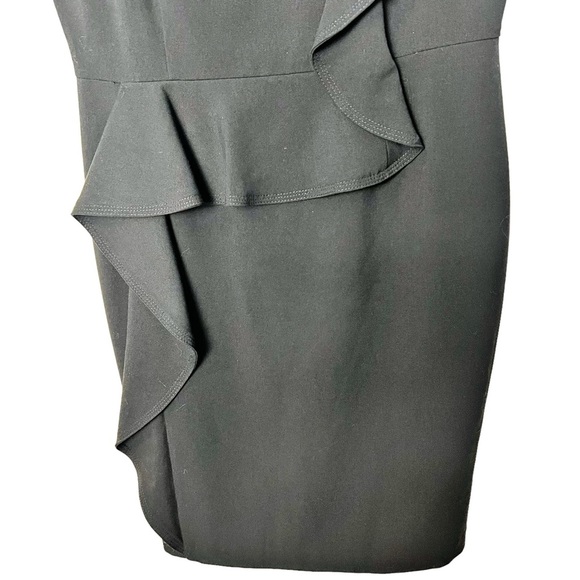 Calvin Klein - Black Ruffle Sheath Dress - Sz. 10 - Picture 6 of 8